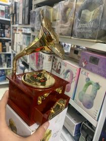 Phonographe trompette dorée et boîte à Bijoux Décorative – صندوق موسيقي