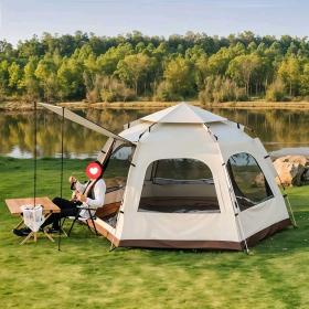 Tente hexagonale Automatique avec véranda pour 4 personnes  - خيمة سداسية الشكل حجم كبير