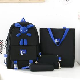 Ensemble de sacs d’école Kawai pour adolescents 4Pcs Lapin X Noir – 