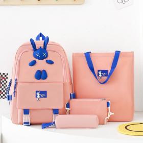 Ensemble de sacs d’école Kawai pour adolescents 4Pcs Lapin X Rose – 