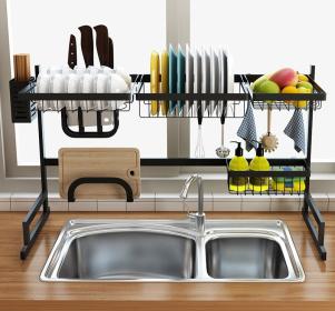 Égouttoir double bag منظم مطبخ فوق الحوض 