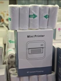 Mini printer + 5 rouleaux de papier 